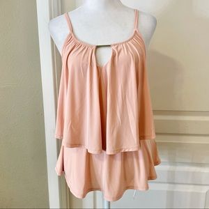 Thalia Sodi light pink ruffled blouse